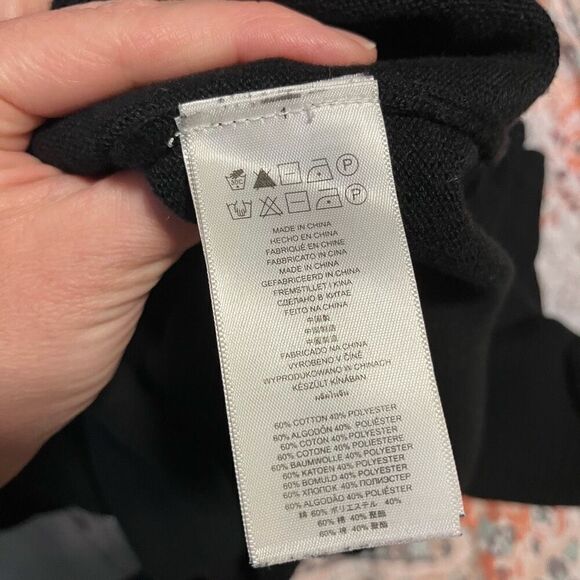 MICHAEL Michael Kors Cotton Blend Long Sleeve Knit Pullover Sweater Black Small - Picture 6 of 6